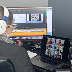 behind the scenes of a livestream using zoom and wirecast livestreaming software