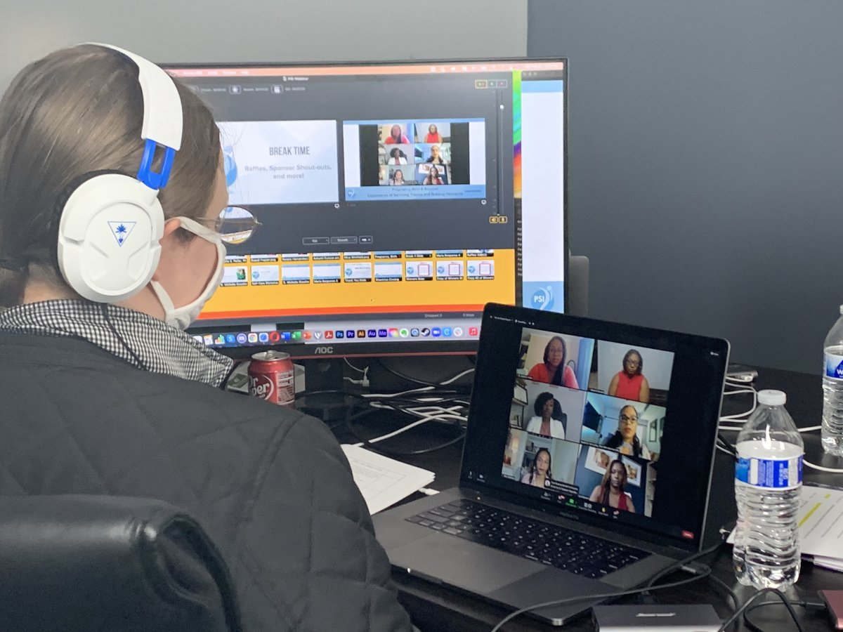 behind the scenes of a livestream using zoom and wirecast livestreaming software